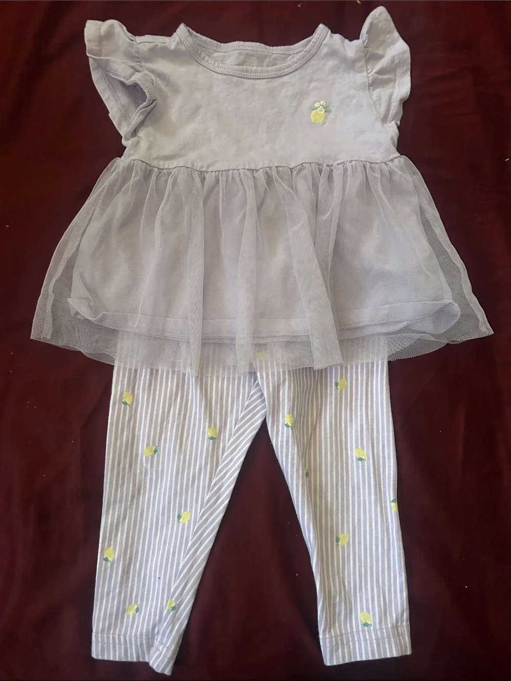 Carter's Girls Pastel Floral & Hooded Layered Set - Blue, Lavender, Cream - Picture 5 of 8
